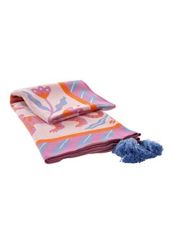 Jotex Narzuta "Roar" w kolorze jasnoróżowo-błękitno-pomarańczowym ze sklepu Limango Polska w kategorii Tekstylia - zdjęcie 188845937