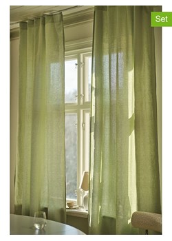 Jotex Zasłony (2 szt.) "Lina" w kolorze zielonym ze sklepu Limango Polska w kategorii Tekstylia - zdjęcie 188845998