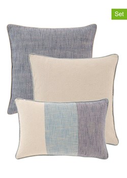 Jotex Poszewki (3 szt.) "Chambray" w kolorze kremowo-szarym na poduszkę ze sklepu Limango Polska w kategorii Poduszki dekoracyjne - zdjęcie 188846029