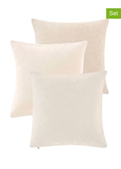 Jotex Poszewki (3 szt.) "Chloe" w kolorze kremowym na poduszkę ze sklepu Limango Polska w kategorii Poduszki dekoracyjne - zdjęcie 188846319