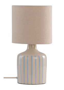 Jotex Lampa stołowa "Lisa" w kolorze beżowo-błękitnym - wys. 38 x Ø 19 cm ze sklepu Limango Polska w kategorii Oświetlenie - zdjęcie 188846347