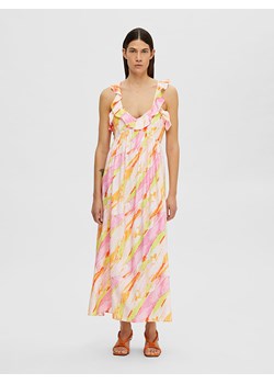 SELECTED FEMME Sukienka w kolorze jasnoróżowo-żółtym ze sklepu Limango Polska w kategorii Sukienki - zdjęcie 188848316