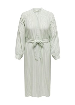 ONLY Carmakoma Sukienka "Lonnie" w kolorze jasnozielono-białym ze sklepu Limango Polska w kategorii Sukienki - zdjęcie 188848478