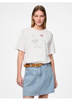 Pieces Koszulka "Signe" w kolorze białym ze sklepu Limango Polska w kategorii Bluzki damskie - zdjęcie 188848605