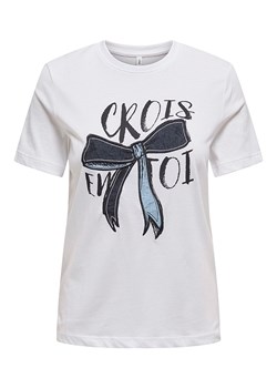 ONLY Koszulka w kolorze białym ze sklepu Limango Polska w kategorii Bluzki damskie - zdjęcie 188848848