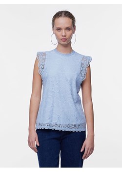 Pieces Top "Olline" w kolorze błękitnym ze sklepu Limango Polska w kategorii Bluzki damskie - zdjęcie 188849335
