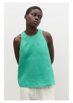 Ecoalf Lniany top w kolorze zielonym ze sklepu Limango Polska w kategorii Bluzki damskie - zdjęcie 188849506