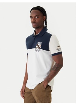 Aeronautica Militare Polo 261PO1915UP00191 Biały Regular Fit ze sklepu MODIVO w kategorii T-shirty męskie - zdjęcie 188850427
