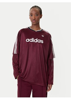 adidas Bluzka KC6432 Bordowy Oversize ze sklepu MODIVO w kategorii Bluzki damskie - zdjęcie 188850498