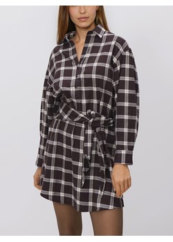 Reserved - Sukienka z wiskozą - ciemnobrązowy ze sklepu Reserved w kategorii Sukienki - zdjęcie 188852175