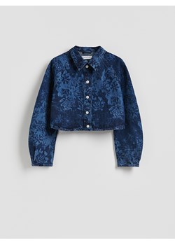 Reserved - Krótka kurtka jeansowa - granatowy ze sklepu Reserved w kategorii Kurtki damskie - zdjęcie 188852619