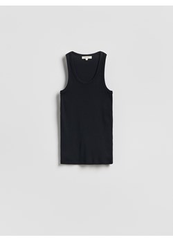 Reserved - Prążkowany top - czarny ze sklepu Reserved w kategorii Bluzki damskie - zdjęcie 188852785