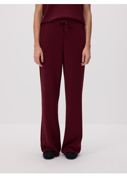 Reserved - Spodnie long leg - bordowy ze sklepu Reserved w kategorii Spodnie damskie - zdjęcie 188852866