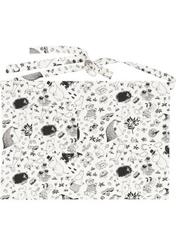 Moomin Fartuch-połówka "Moomin" w kolorze biało-czarnym - 48 x  67 cm ze sklepu Limango Polska w kategorii Ścierki kuchenne - zdjęcie 188853317