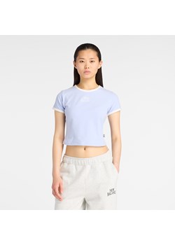 Koszulka damska New Balance WT61Y33QDYK – fioletowa ze sklepu New Balance Poland w kategorii Bluzki damskie - zdjęcie 188854095