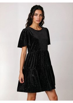 Sinsay - Sukienka bombka z połyskującą aplikacją - czarny ze sklepu Sinsay w kategorii Sukienki - zdjęcie 188854875