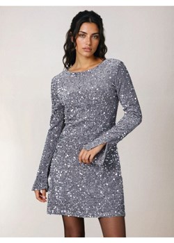 Sinsay - Sukienka mini z cekinami - srebrny ze sklepu Sinsay w kategorii Sukienki - zdjęcie 188854896