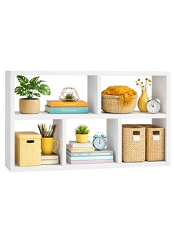 Biała Półka Regał Wiszący 5 Komorowy A0-R00 ze sklepu Edinos.pl w kategorii Półki - zdjęcie 188855137