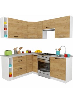 Nowoczesne meble kuchenne dąb craft G5-S48 ze sklepu Edinos.pl w kategorii Zestawy mebli kuchennych - zdjęcie 188855146