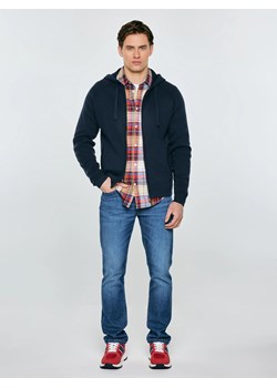 Sweter męski rozpinany z kapturem granatowy Hoodian 403 ze sklepu Big Star w kategorii Swetry męskie - zdjęcie 188856396