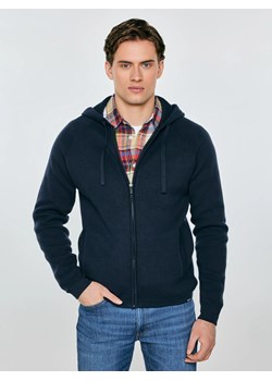 Sweter męski rozpinany z kapturem granatowy Hoodian 403 ze sklepu Big Star w kategorii Swetry męskie - zdjęcie 188856397