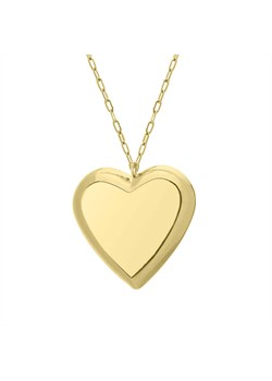 Złoty naszyjnik damski duże serce stal szlachetna minimalistyczny łańcuszek ze sklepu manoki.pl w kategorii Naszyjniki - zdjęcie 188861325