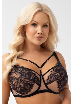Gorsenia G001 Lexi biustonosz miękki z koronką czarny ze sklepu kontri.pl w kategorii Biustonosze - zdjęcie 188861385