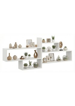 Biała Skandynawska Półka Ścienna 6 Rozmiarów A4-D93 ze sklepu Edinos.pl w kategorii Półki - zdjęcie 188862158