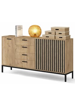 Komoda Na Nóżkach Z Lamelami C3-K02 ze sklepu Edinos.pl w kategorii Komody - zdjęcie 188862165