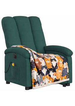 Zielony fotel masujący rozkładany z podnóżkiem Z5-A79 ze sklepu Edinos.pl w kategorii Fotele - zdjęcie 188862168