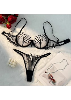 Muszelkowy zestaw bielizny - Czarny S ze sklepu Intimica.pl w kategorii Komplety bielizny damskiej - zdjęcie 188862219