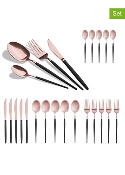 Berlinger Haus 24-częściowy zestaw sztućców w kolorze różowozłoto-czarnym ze sklepu Limango Polska w kategorii Sztućce - zdjęcie 188863819