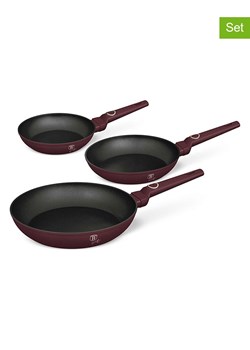 Berlinger Haus Patelnie (3 szt.) "Leonardo Collection" w kolorze bordowym ze sklepu Limango Polska w kategorii Garnki - zdjęcie 188863876