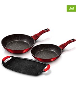 Berlinger Haus 3-częściowy zestaw "Metallic Line" w kolorze czerwonym ze sklepu Limango Polska w kategorii Garnki - zdjęcie 188864446