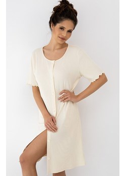 Sensis rozpinana koszula nocna Bayla, Kolor jasnobeżowy, Rozmiar S, SENSIS ze sklepu Intymna w kategorii Koszule nocne - zdjęcie 188866268