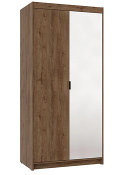 Szafa z lustrem do przedpokoju dąb lefkas - Parioni 5X ze sklepu Edinos.pl w kategorii Zestawy mebli do przedpokoju - zdjęcie 188866289