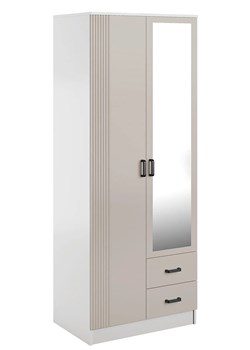 Szafa uchylna z lustrem biały + kaszmir - Rivanox ze sklepu Edinos.pl w kategorii Szafy - zdjęcie 188866308