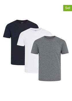 Reebok Koszulki (3 szt.) "Santo" w kolorze szaro-biało-granatowym ze sklepu Limango Polska w kategorii T-shirty męskie - zdjęcie 188867419