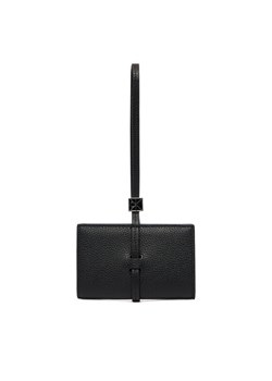 Portfel Calvin Klein Emblem Hw Pebble Wallet On Strap LV04F1130G Czarny ze sklepu eobuwie.pl w kategorii Portfele damskie - zdjęcie 188867658