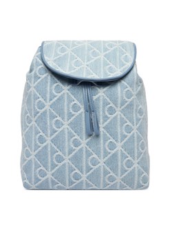 Plecak Calvin Klein Emblem Aop Denim Backpack LV04F3508G Niebieski ze sklepu eobuwie.pl w kategorii Plecaki - zdjęcie 188867686