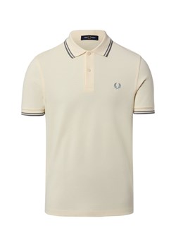 Fred Perry Męska koszulka polo Mężczyźni Bawełna waniliowy jednolity ze sklepu vangraaf w kategorii T-shirty męskie - zdjęcie 188870879