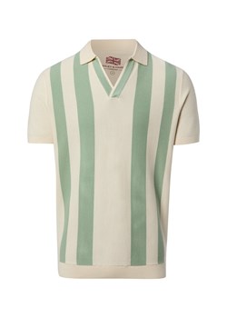 Finshley & Harding London Męska koszulka polo Mężczyźni Bawełna beżowy w paski ze sklepu vangraaf w kategorii T-shirty męskie - zdjęcie 188870916