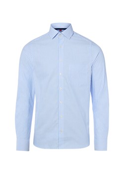 Finshley & Harding Męska koszula biznesowa Mężczyźni Slim Fit Bawełna (100%) biały w paski ze sklepu vangraaf w kategorii Koszule męskie - zdjęcie 188870927