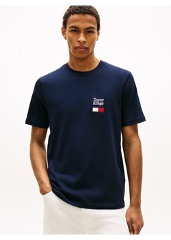 Tommy Hilfiger Koszulka męska Mężczyźni Bawełna (100%) granatowy jednolity ze sklepu vangraaf w kategorii T-shirty męskie - zdjęcie 188870945