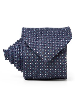Andrew James Krawat z zawartością jedwabiu Mężczyźni Bawełna granatowy wzorzysty ze sklepu vangraaf w kategorii Krawaty - zdjęcie 188870955
