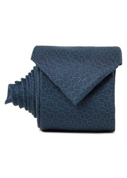 Andrew James Krawat wykonany z jedwabiu Mężczyźni Jedwab granatowy wzorzysty ze sklepu vangraaf w kategorii Krawaty - zdjęcie 188870957