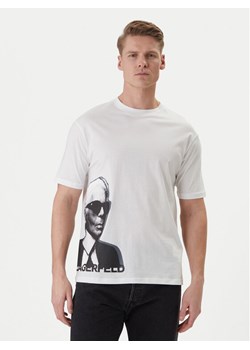 KARL LAGERFELD T-Shirt 755170 562251 Biały Loose Fit ze sklepu MODIVO w kategorii T-shirty męskie - zdjęcie 188871188