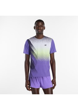 Koszulka męska New Balance MT61Q7IDEPU – fioletowa ze sklepu New Balance Poland w kategorii T-shirty męskie - zdjęcie 188871808