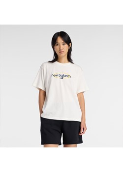 Koszulka damska New Balance WT61Z7OQSST – beżowa ze sklepu New Balance Poland w kategorii Bluzki damskie - zdjęcie 188871809