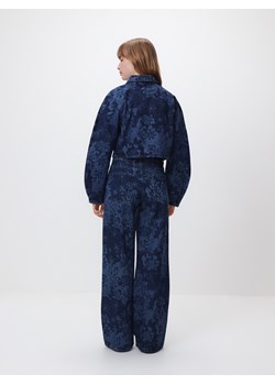 Reserved - Jeansy wide leg w kwiaty - granatowy ze sklepu Reserved w kategorii Jeansy damskie - zdjęcie 188872087